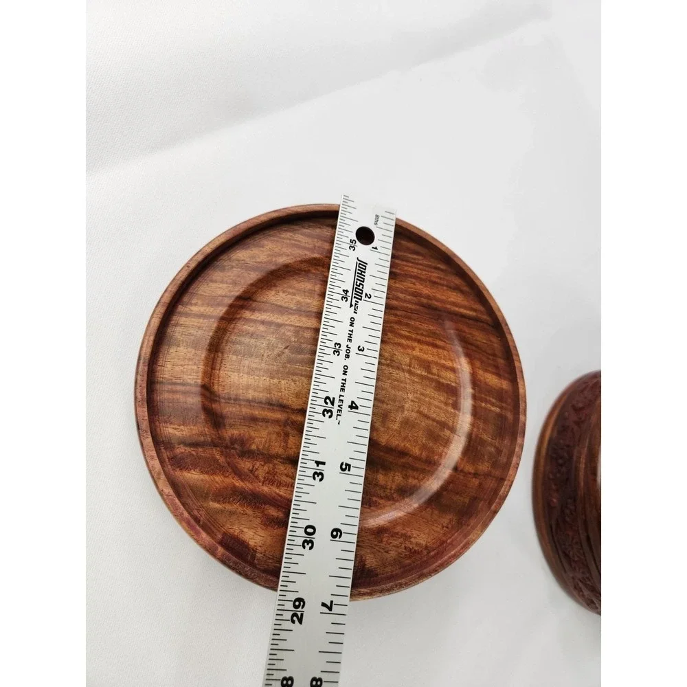 Handcrafted‎ Wooden Chapati Box Wood Divided Floral Carving Decorative Container